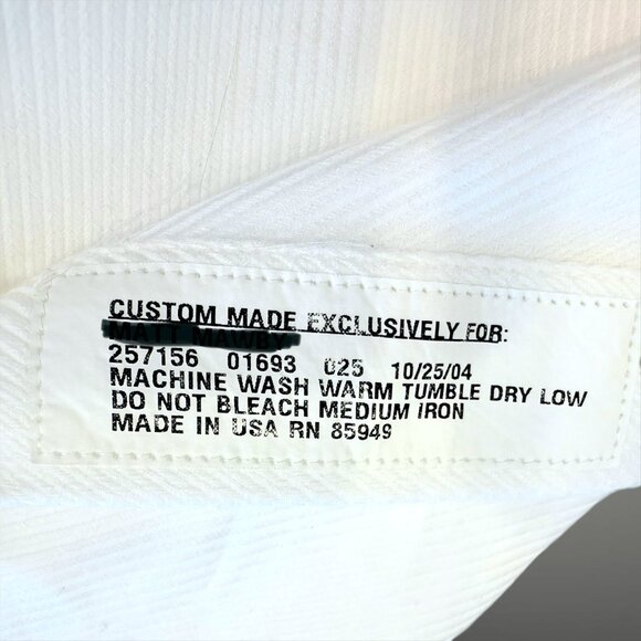 Individualized Shirts Y2K Custom Supima Cotton White Duke Twill Mens Dress Shirt - Picture 8 of 9